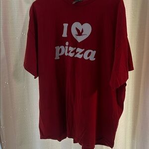 Red 'I Love Pizza' T-Shirt